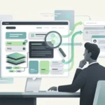 Consultant analysant la structure d’un site web pour améliorer sa visibilité dans les moteurs IA